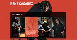 Rene Casarez Musician using backbone, HTML5, CSS3, javascript and clould programming